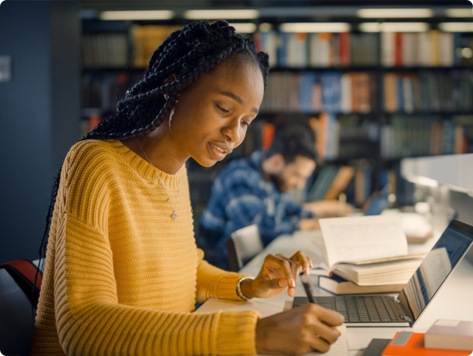 Minnesota Online High School student working online